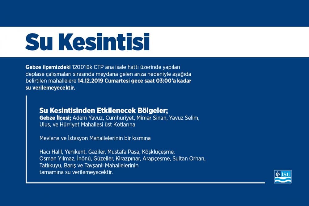 Yine susuz kaldık!