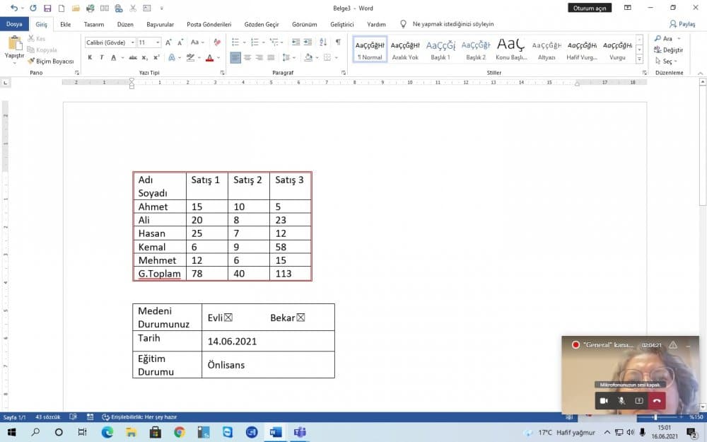 KO-MEK’ten GTÜ’ye Office Programı eğitimi