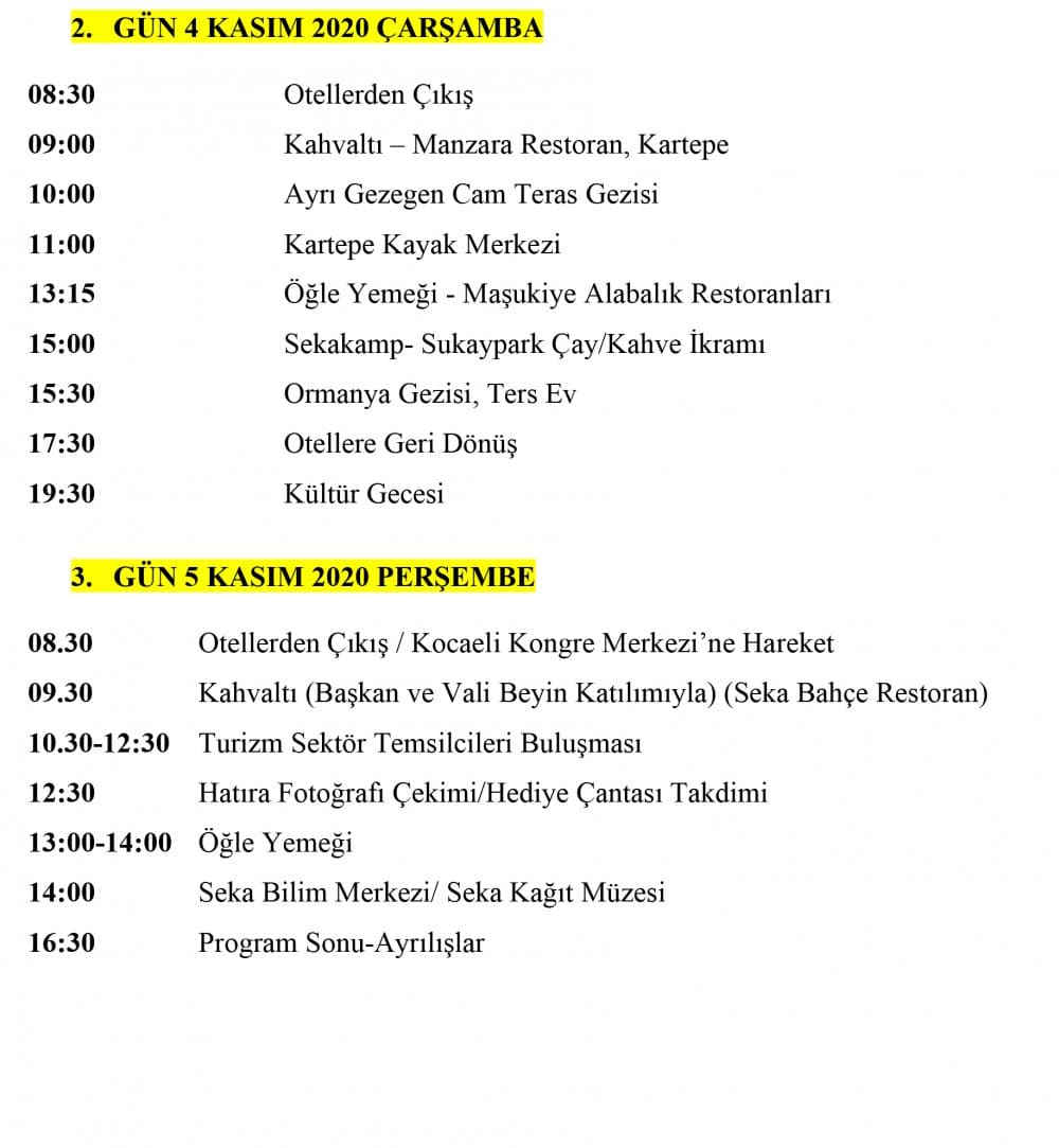 Kocaeli Turizm Çalıştayı ve Kocaeli Valimize Açık Mektup