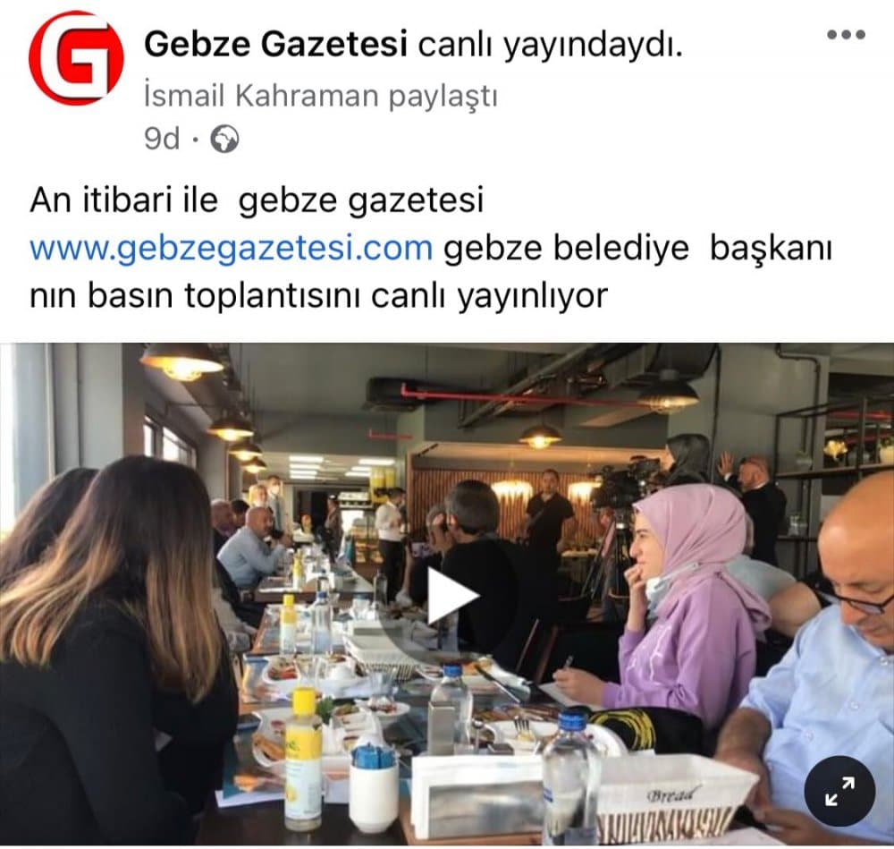 Gebze Belediye Başkanı’ndan Su ve Proje Açıklaması