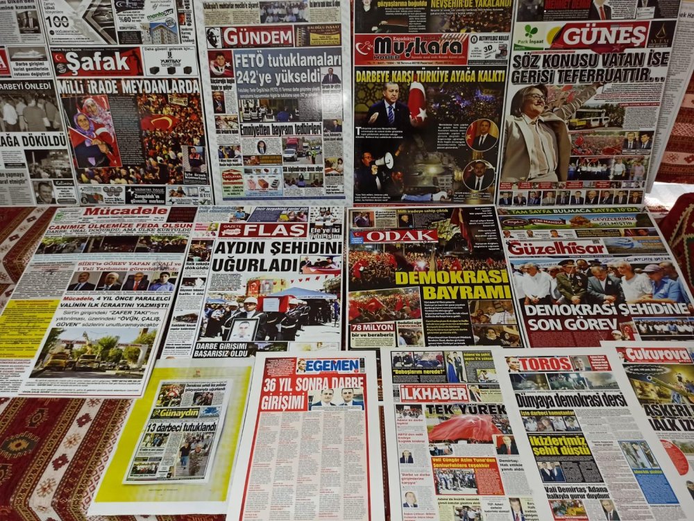 Manşetlerle 15 Temmuz Hain Darbe Girişimi Sergisi Açtık
