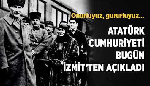 Cumhuriyetin Kuruluşu Kocaeli’de İlan Edildi