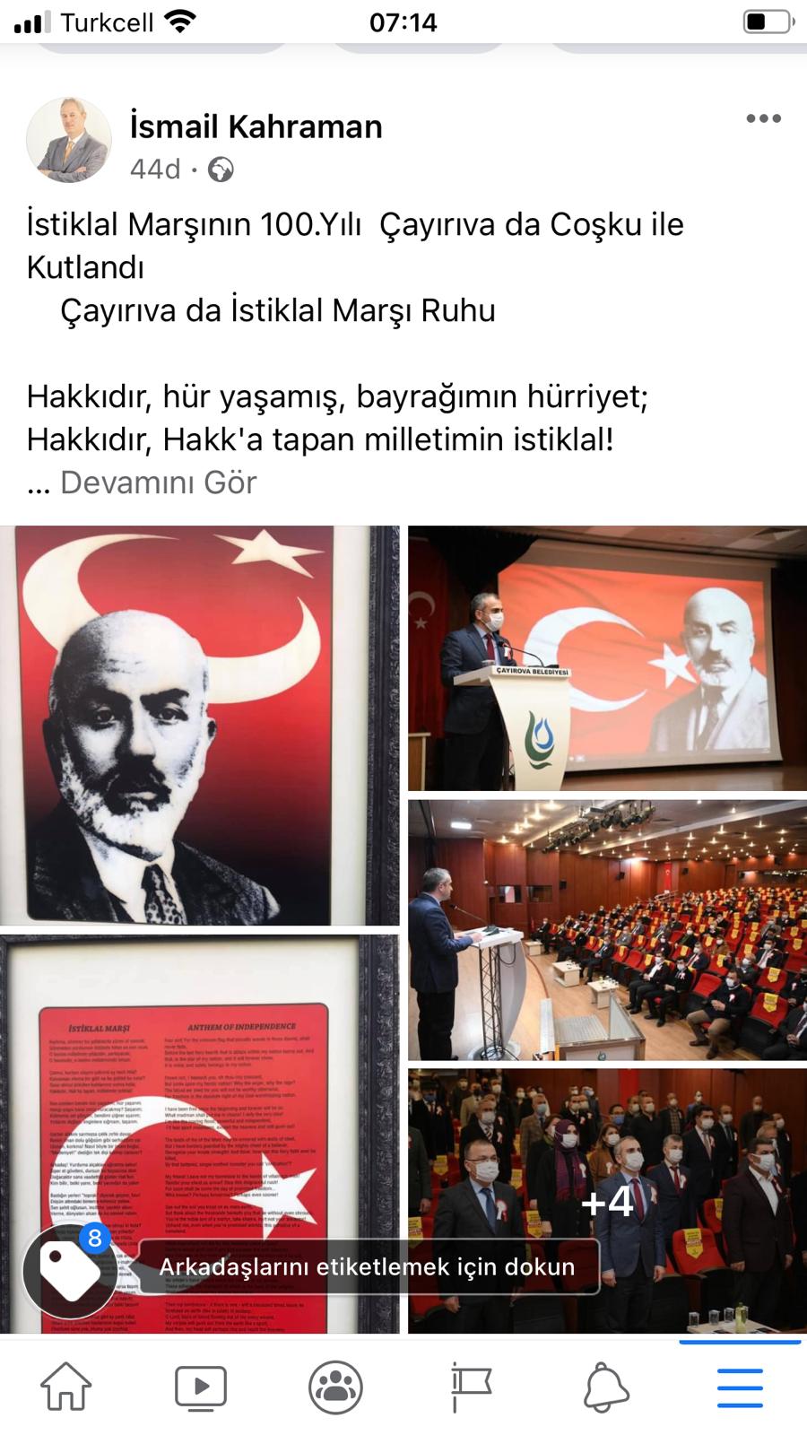 Çayırova'da İstiklal Marşı Ruhu