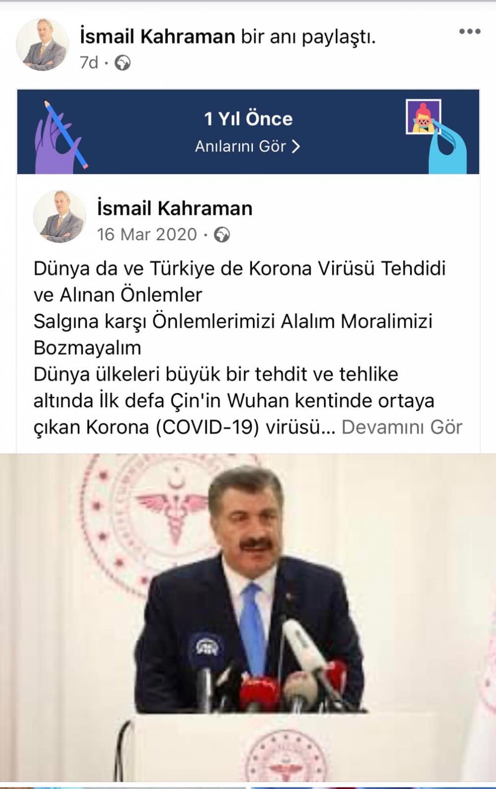 Korona Vebası ile geçen bir yıl