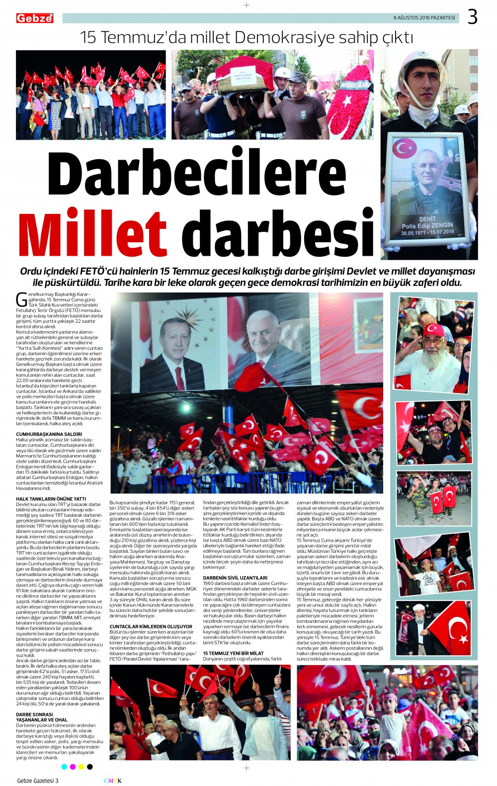 Gazetemizden demokrasi zaferi eki!