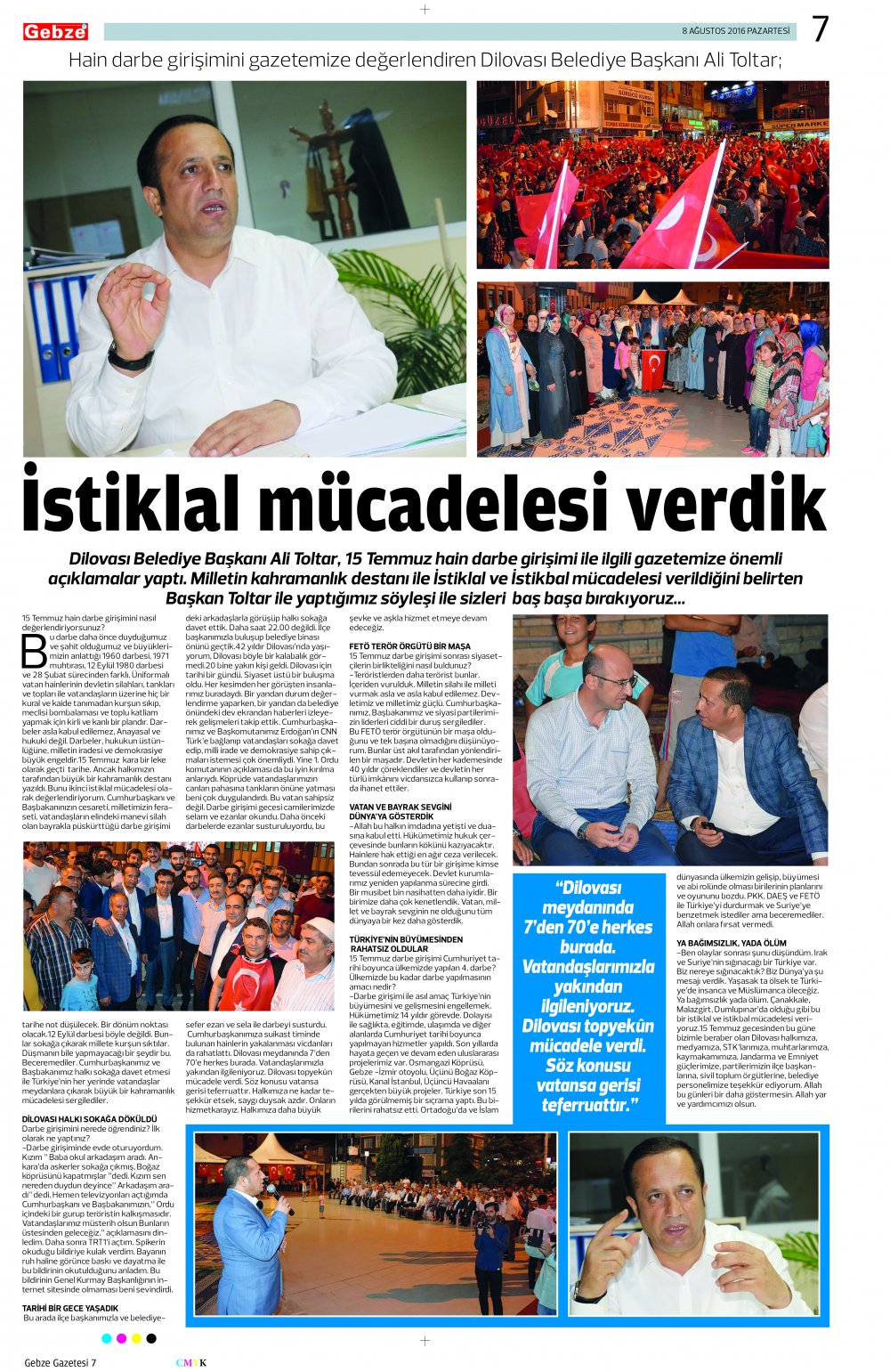 Gazetemizden demokrasi zaferi eki!
