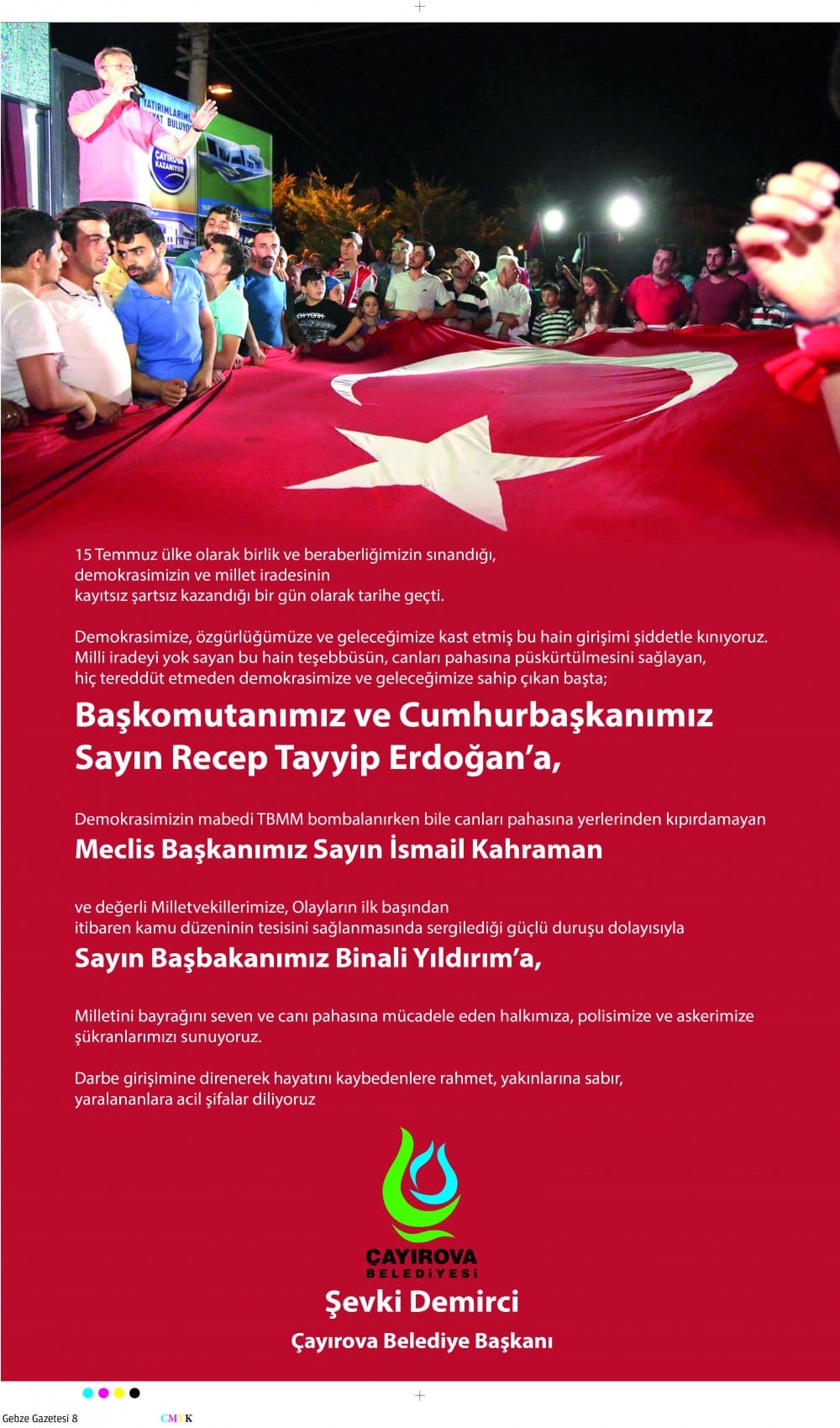 Gazetemizden demokrasi zaferi eki!
