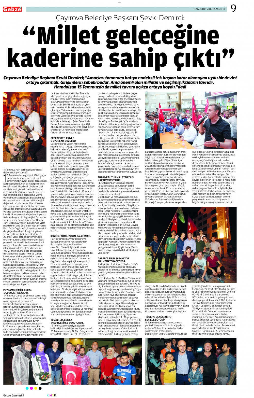 Gazetemizden demokrasi zaferi eki!