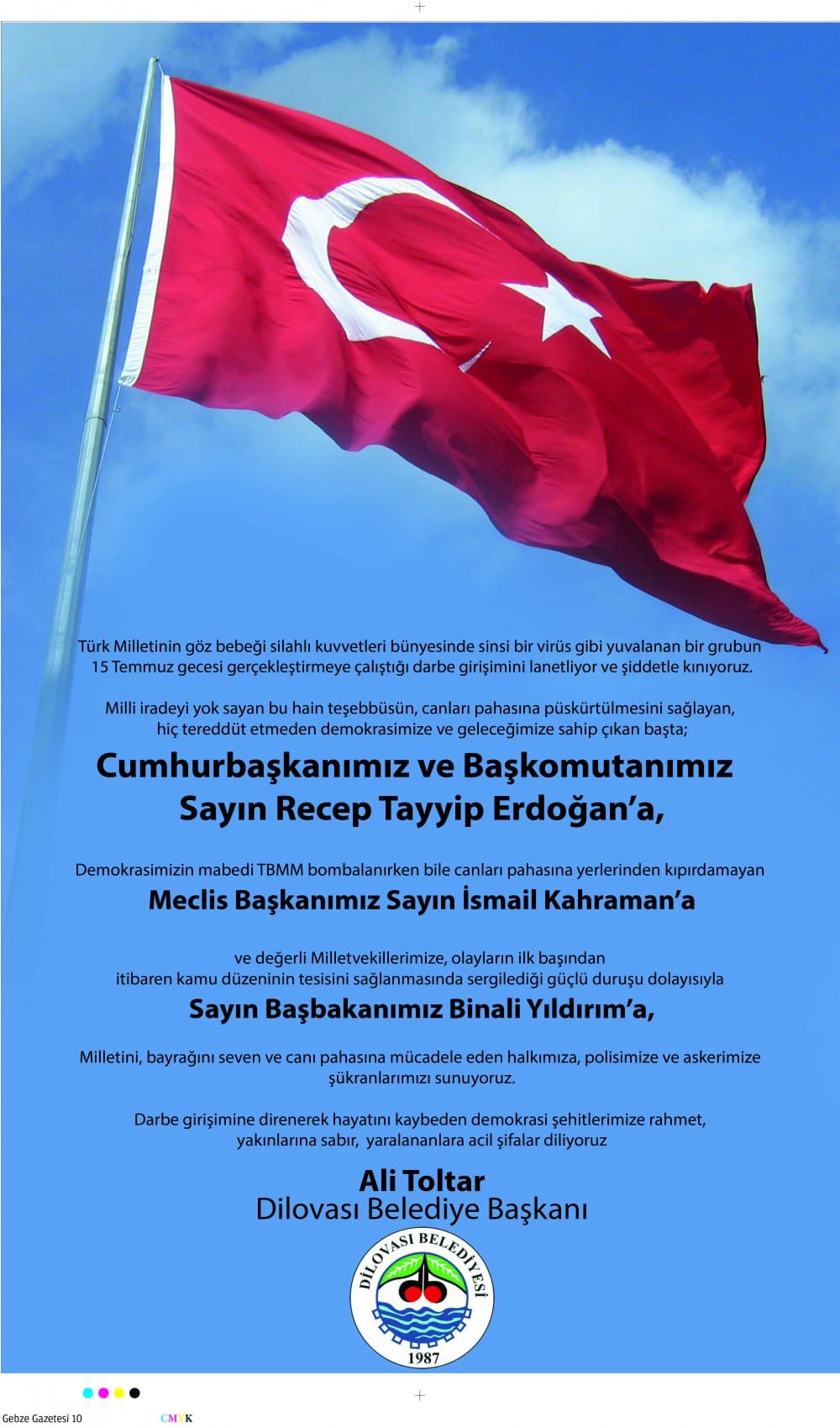 Gazetemizden demokrasi zaferi eki!