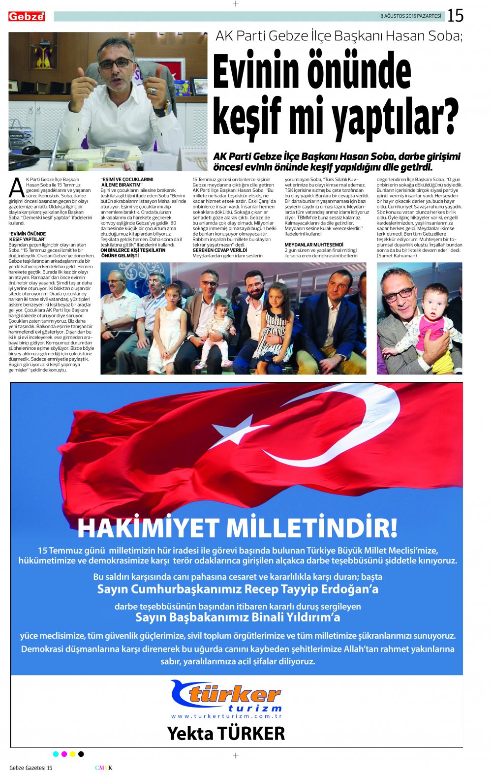 Gazetemizden demokrasi zaferi eki!