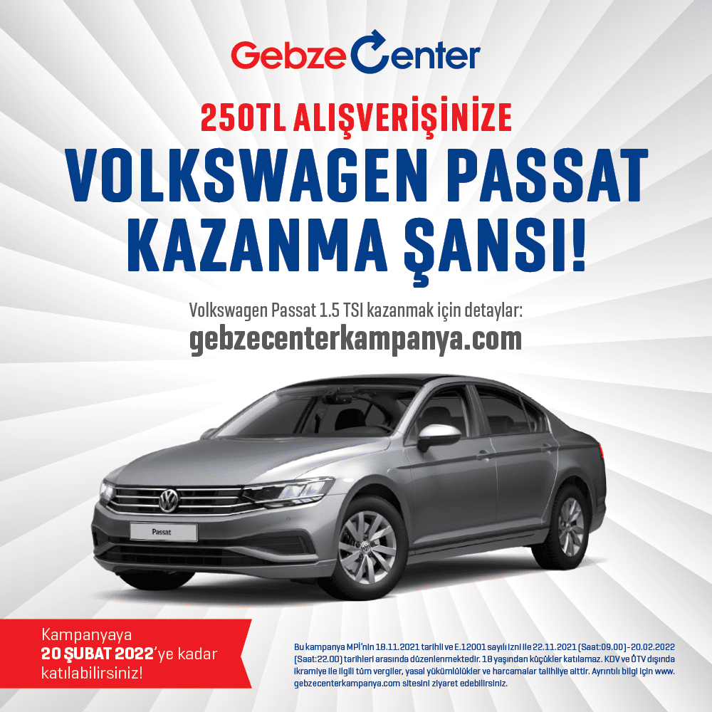 Gebze Center’dan VW Passat çekilişi Gebze Center’dan VW Passat çekilişi