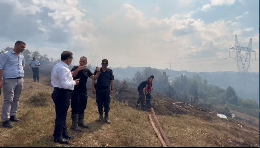 Kaymakam Güler Yangın Bölgesinde