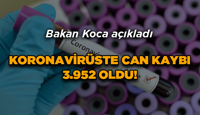 Koronavirüste can kaybı 3.952 oldu!