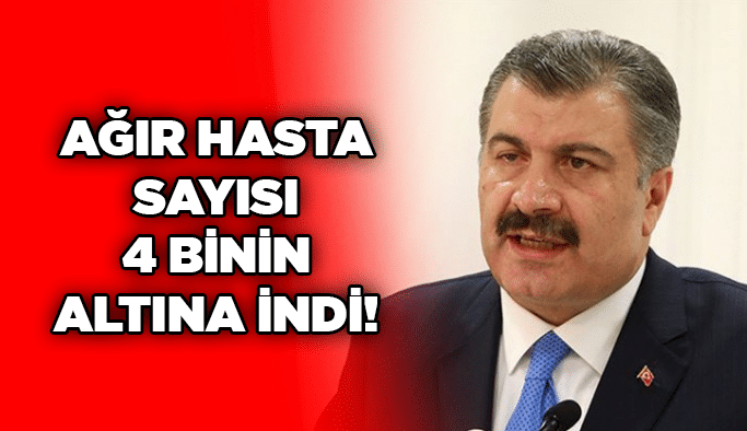Ağır hasta sayısı 4 binin altına indi!