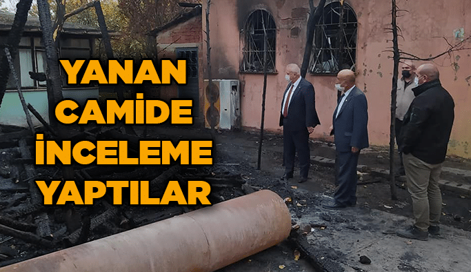Yanan camide inceleme yaptılar