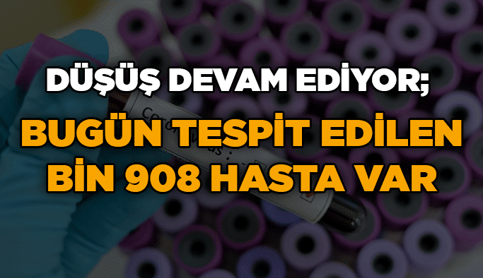 Düşüş devam ediyor; bugün tespit edilen bin 908 hasta var