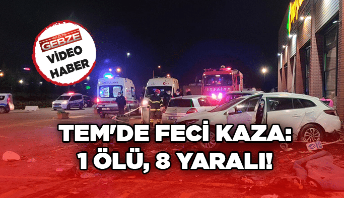 TEM'de feci kaza: 1 ölü, 8 yaralı!