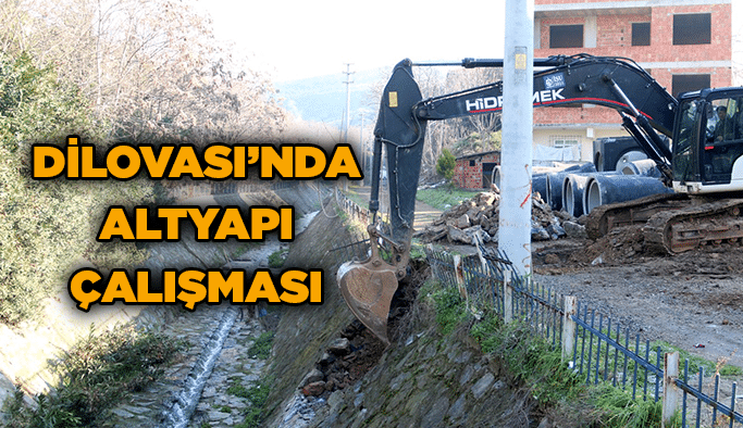 Dilovası Bağdat Caddesinde altyapı çalışması
