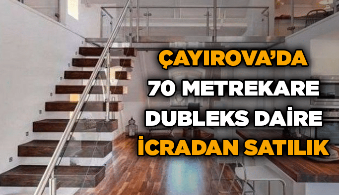 Çayırova’da 70 metrekare dubleks daire icradan satılık
