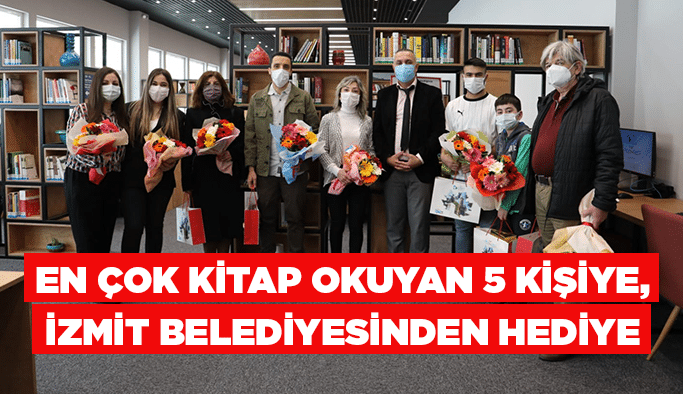 En çok kitap okuyan 5 kişiye, İzmit Belediyesinden hediye