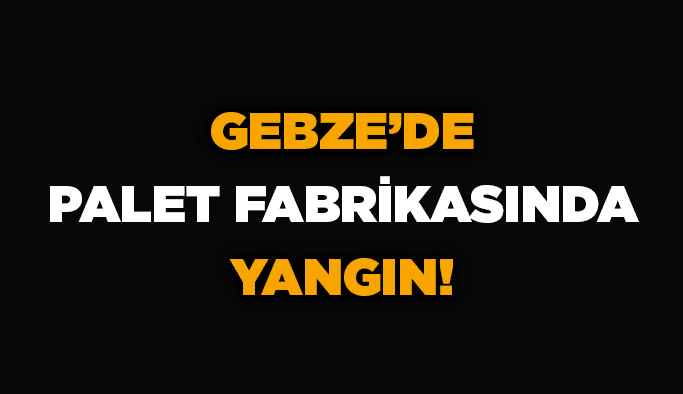 Gebze’de palet fabrikasında yangın!