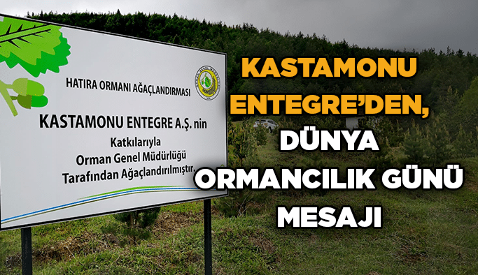 Kastamonu Entegre’den, Dünya Ormancılık Günü mesajı