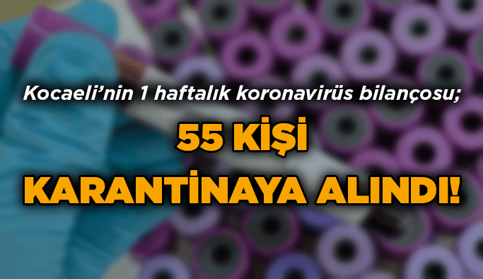 Kocaeli’nin 1 haftalık koronavirüs bilançosu