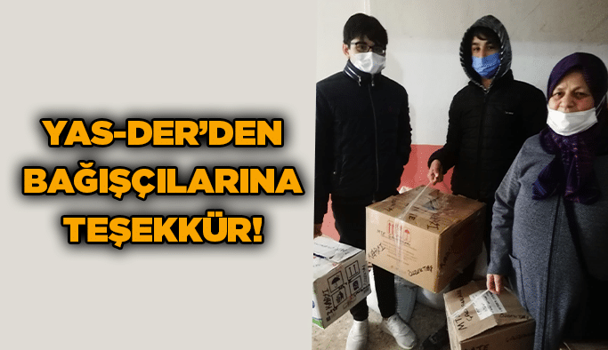 Yas-Der’den bağışçılarına teşekkür!
