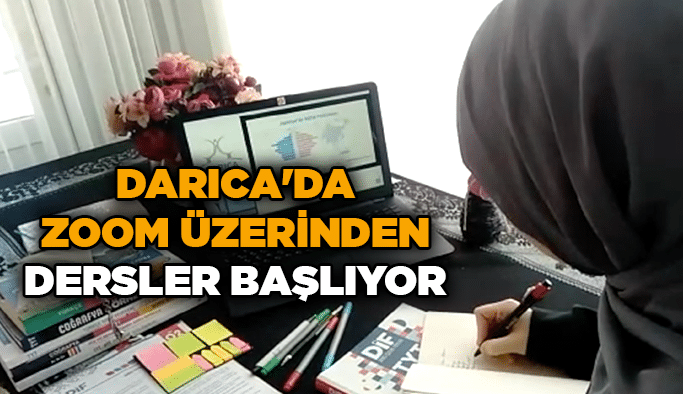 Darıca'da Zoom üzerinden dersler başlıyor