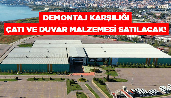 Demontaj karşılığı çatı ve duvar malzemesi satılacak!