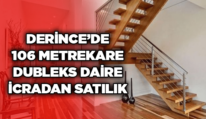 Derince’de 106 metrekare dubleks daire icradan satılık