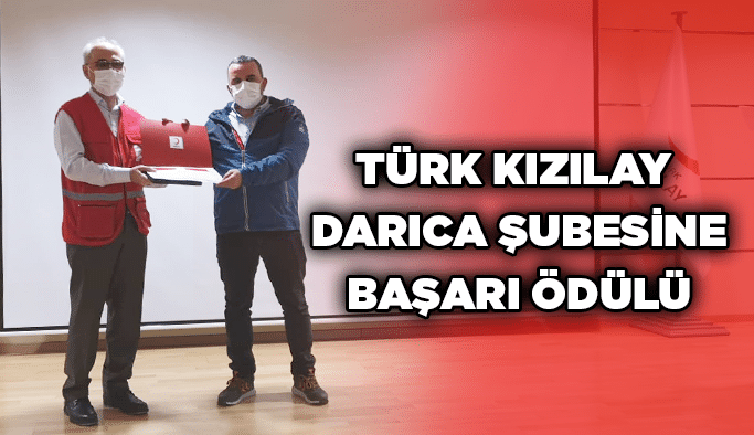 Türk Kızılay Darıca Şubesine Başarı Ödülü