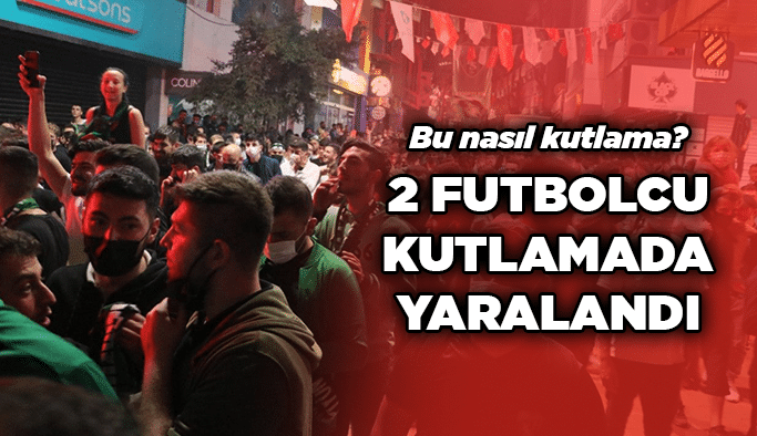 2 futbolcu kutlamada yaralandı!