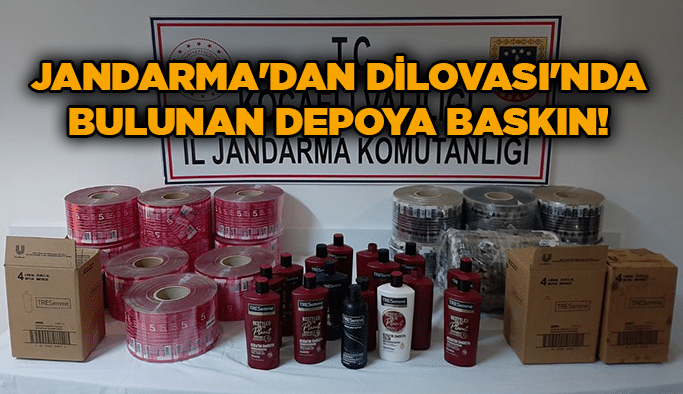 Jandarma'dan Dilovası'nda bulunan depoya baskın!