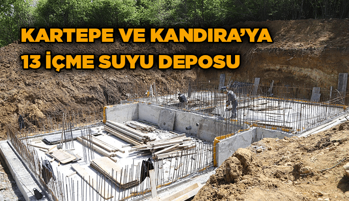 Kartepe ve Kandıra’ya 13 içme suyu deposu