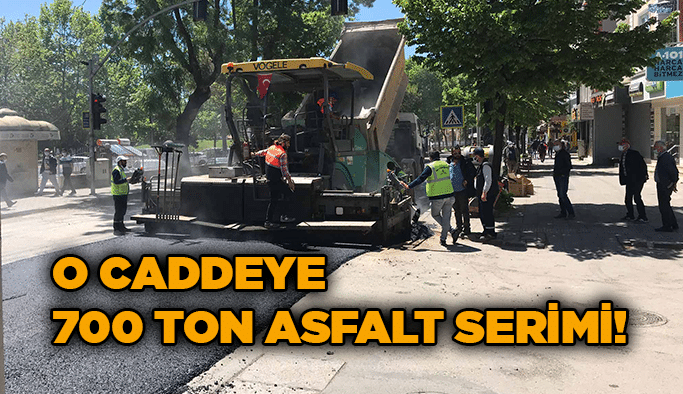 O caddeye 700 ton asfalt serimi!