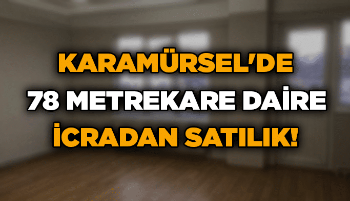 Karamürsel'de 78 metrekare daire icradan satılık!