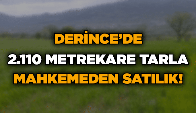 Derince’de 2.110 metrekare tarla mahkemeden satılık!