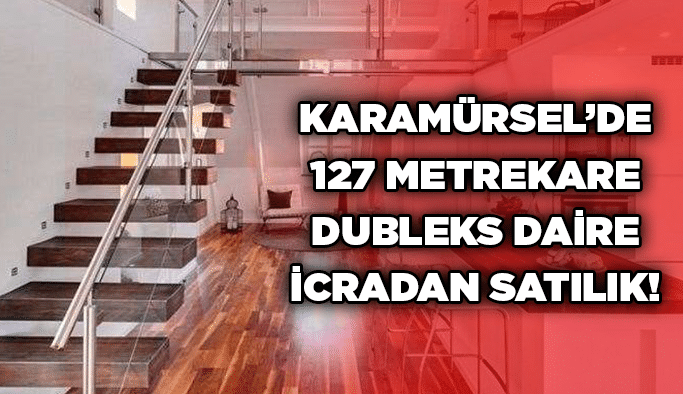 Karamürsel’de 127 metrekare dubleks daire icradan satılık!