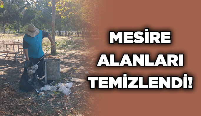 Mesire alanları temizlendi!