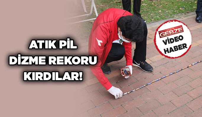 Atık pil dizme rekoru kırdılar!