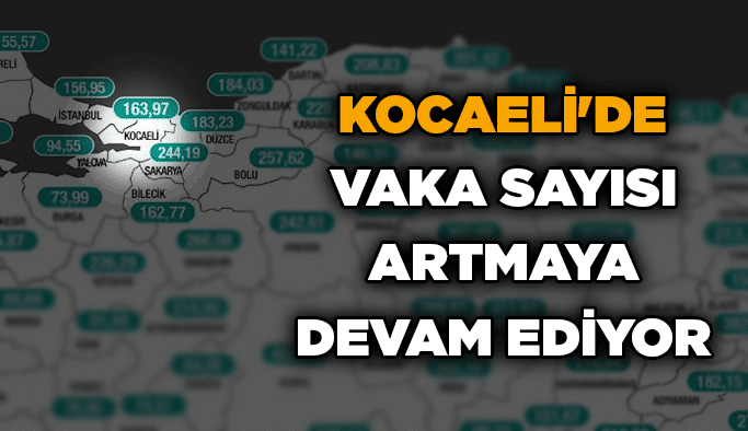 Kocaeli'de vaka sayısı artmaya devam ediyor