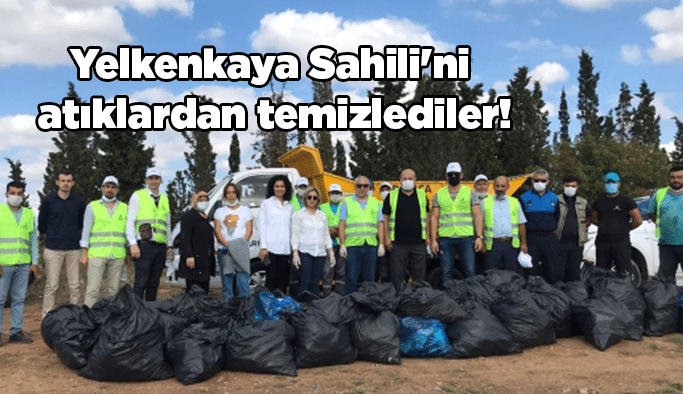 Yelkenkaya Sahili'ni atıklardan temizlediler!