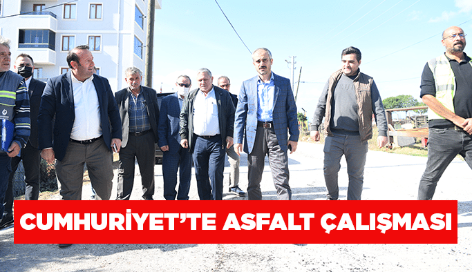 Cumhuriyet’te asfalt çalışması