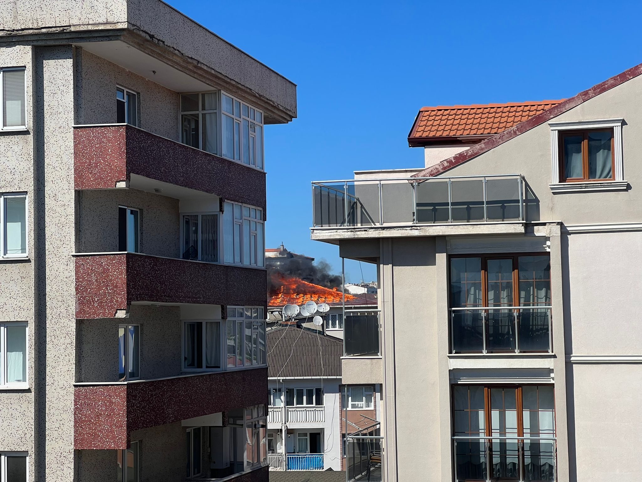 Tatlıkuyu'da Korkutan Yangın Tatlıkuyu'da Korkutan Yangın