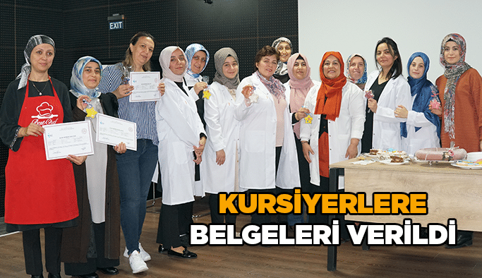 Kursiyerlere belgeleri verildi