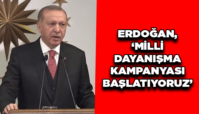 Erdoğan, ''Milli Dayanışma Kampanyası başlatıyoruz''