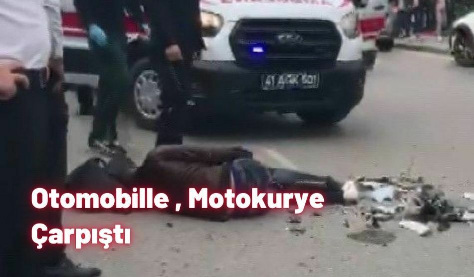 Otomobille , Motokurye Çarpıştı