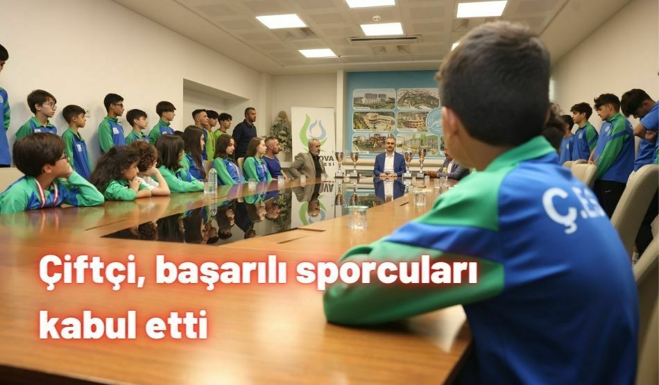 <strong>Çiftçi, başarılı sporcuları kabul etti</strong>