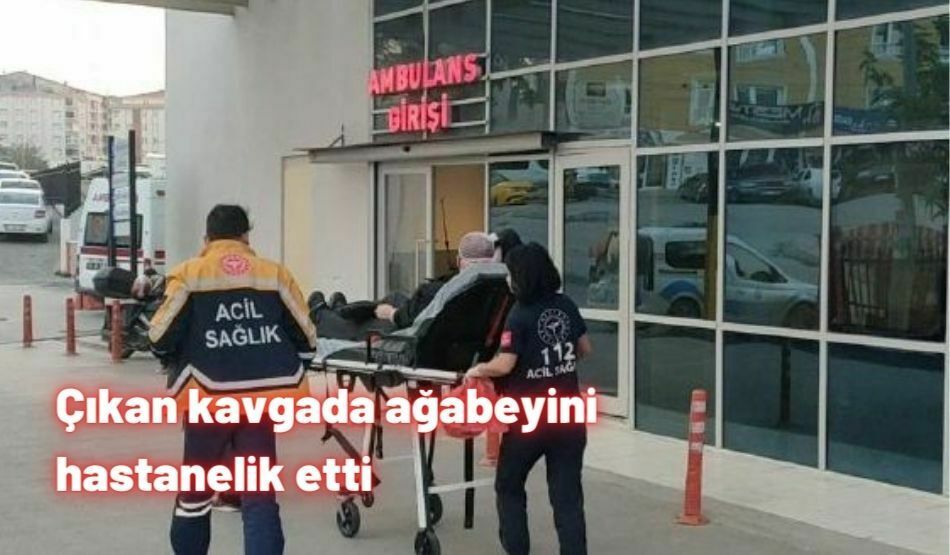 Çıkan kavgada ağabeyini hastanelik etti